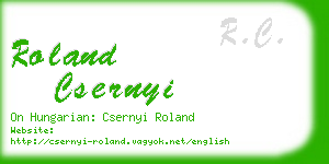 roland csernyi business card